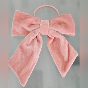 Blush Soft Pink Velvet Elastic Hair Tie NEW